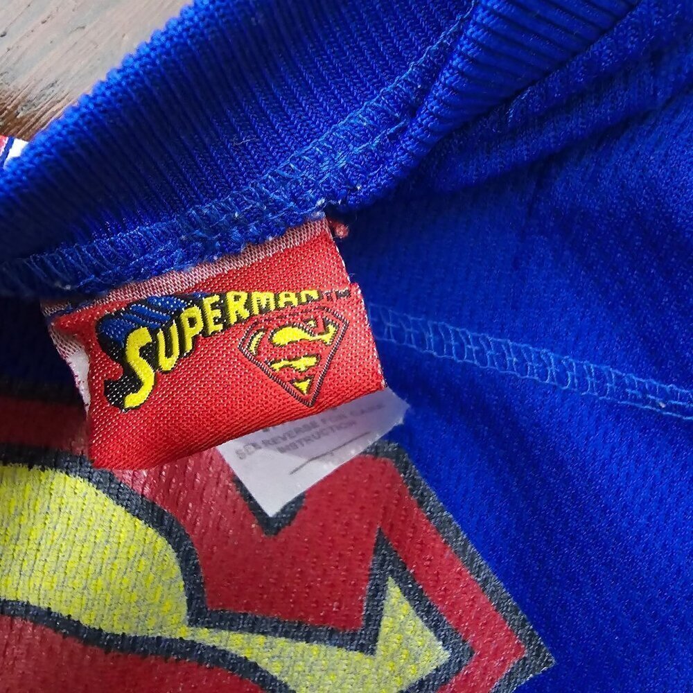 Vintage 90s Boys Superman Jersey Blue Red size 2 T - Picture 3 of 8